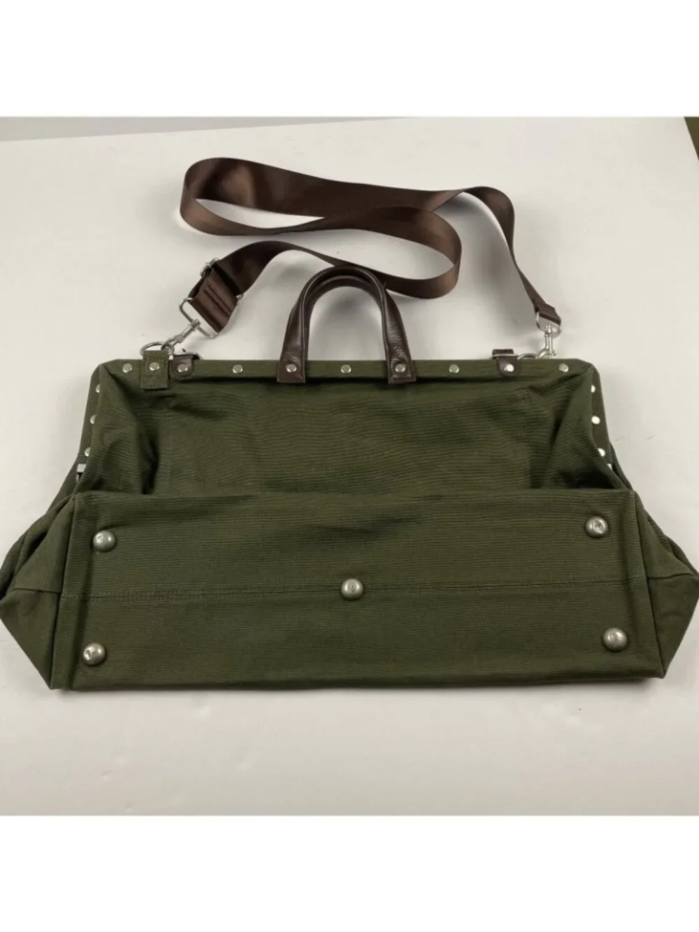 Line Of Trade No. 0312 Canvas Weekender Bag Gray Shoulder Duffle Carry On Bag